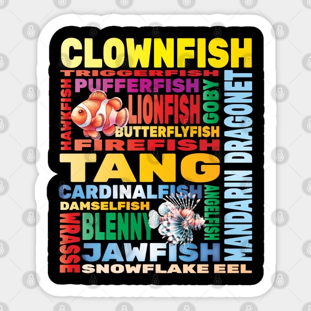 Saltwater Fish Tank Aquarium Hobbyist Fishkeeping Aquarist Sticker by Envision Styles